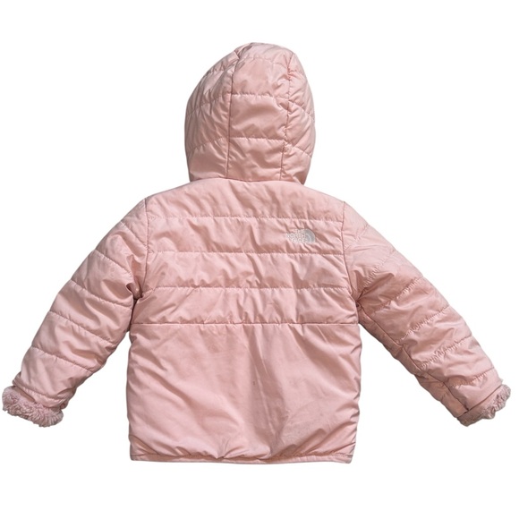 The North Face Toddler Girl Reversible Shasta Full-Zip Hooded Jacket in Pink 2T - Picture 5 of 12